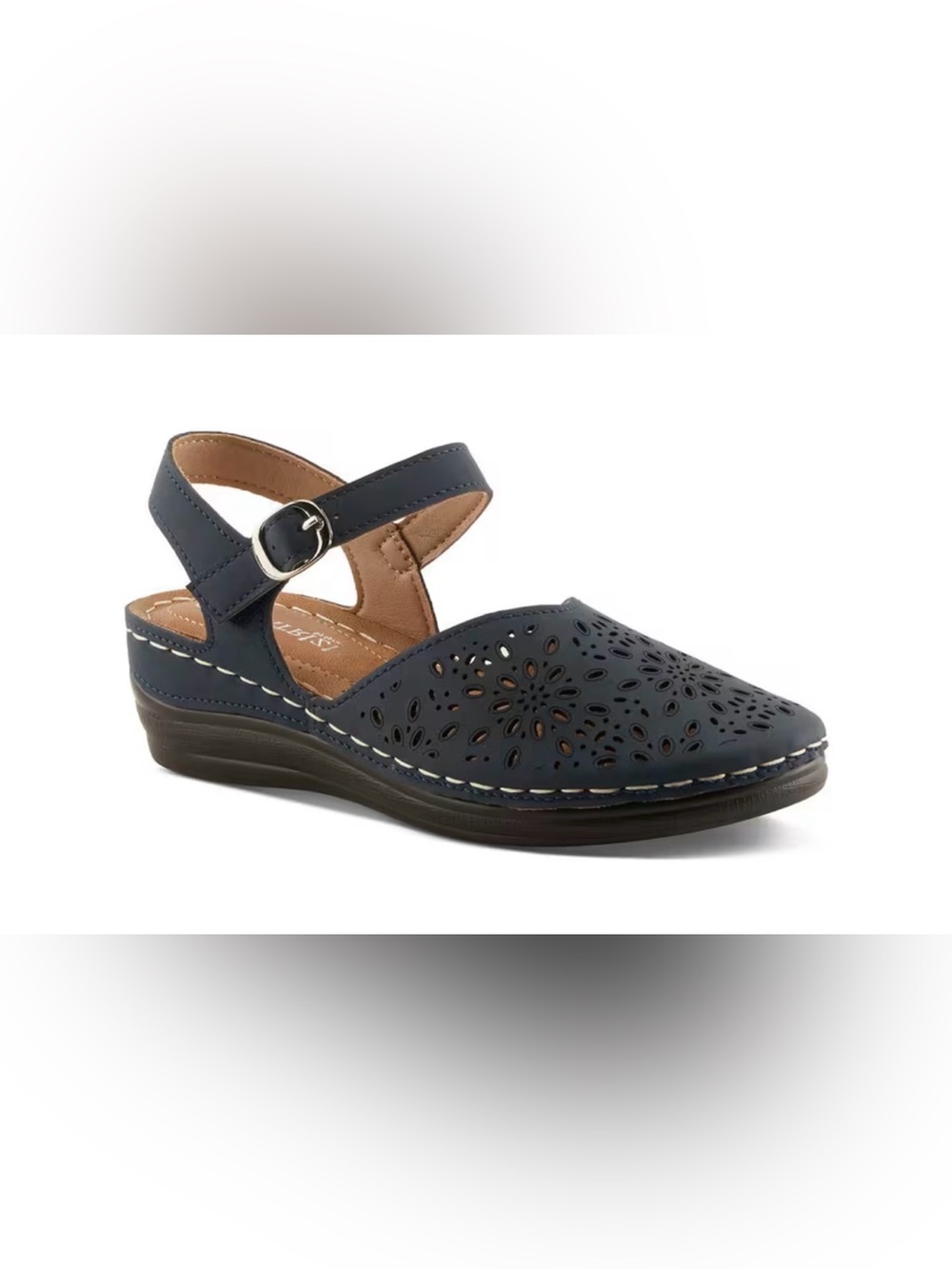 PATRIZIA NOUGATISH MARY JANE SANDALS SZ 8 Color Navy
